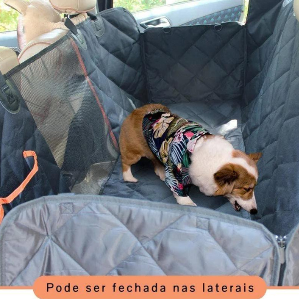 Capa Protetora Banco Traseiro Pet Cães Gatos Passagem Cinto 4 em 1 * PRONTA-ENTREGA *