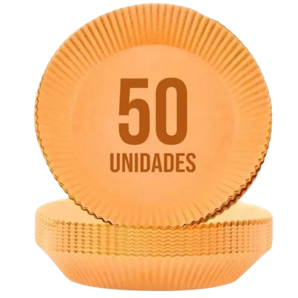 Forro de Papel Antiaderente Para Airfryer – 50 unidades * PRONTA-ENTREGA *