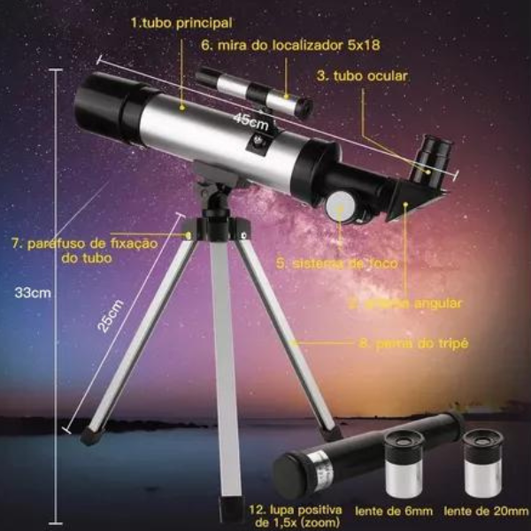 Telescópio Astronômico De Alta Ampliação * PRONTA-ENTREGA *