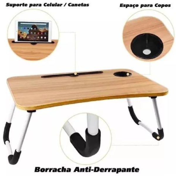 Mesa Portátil Dobrável P/ Notebook Tablet * PRONTA-ENTREGA *