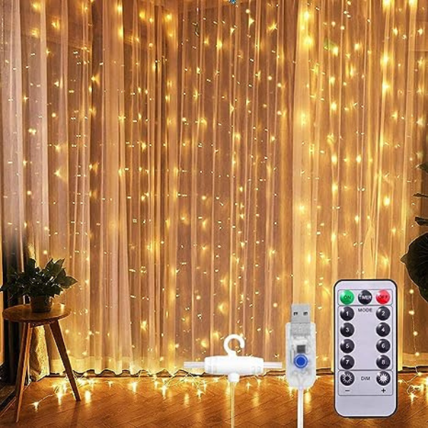 Cortina de Led Decoração com Controle Natal * PRONTA-ENTREGA *