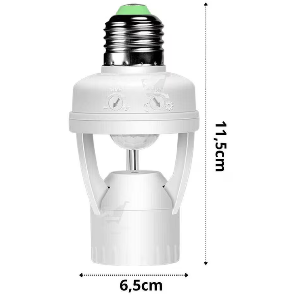 Sensor De Presença Com Fotocélula Para Lâmpada Soquete E27 * PRONTA-ENTREGA *