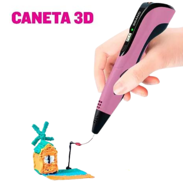 Kit Caneta 3d e 20 filamentos * PRONTA-ENTREGA *