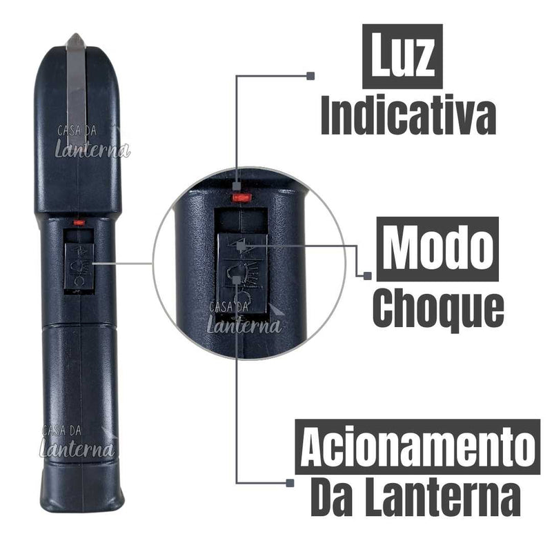 Máquina de Choque Taser 928 Type C/ Lanterna Led (G) * PRONTA-ENTREGA *