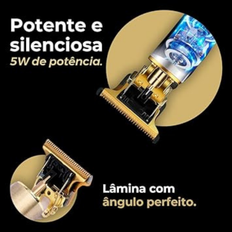 Máquina de Barbear e Cortar Cabelo Profissional Recarregável Sem Fio * PRONTA-ENTREGA *