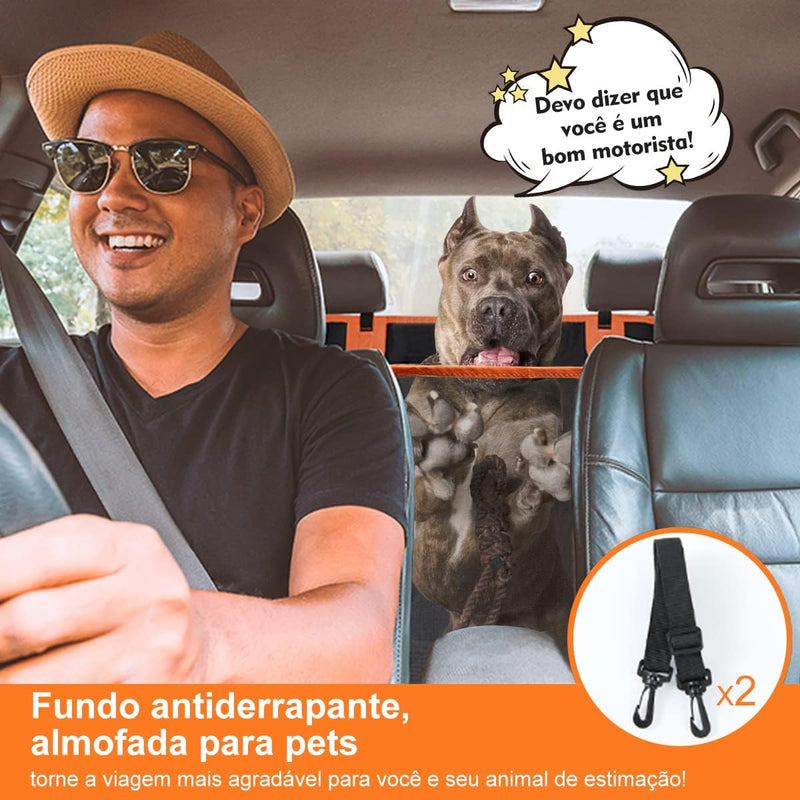 Capa Protetora Banco Traseiro Pet Cães Gatos Passagem Cinto 4 em 1 * PRONTA-ENTREGA *