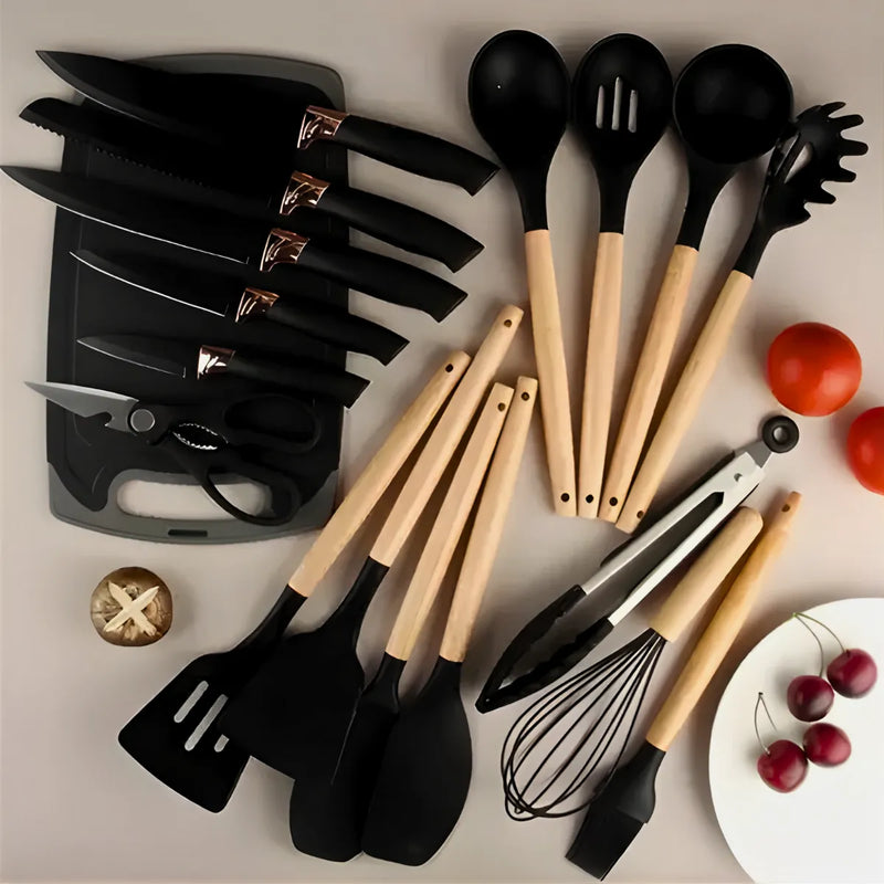 Kit Utensílios de Cozinha Jogo Completo 19 Peças * PRONTA-ENTREGA *