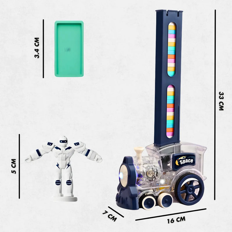 Trem Dominó Colorido Com Som e Iluminação Para Crianças * PRONTA-ENTREGA *