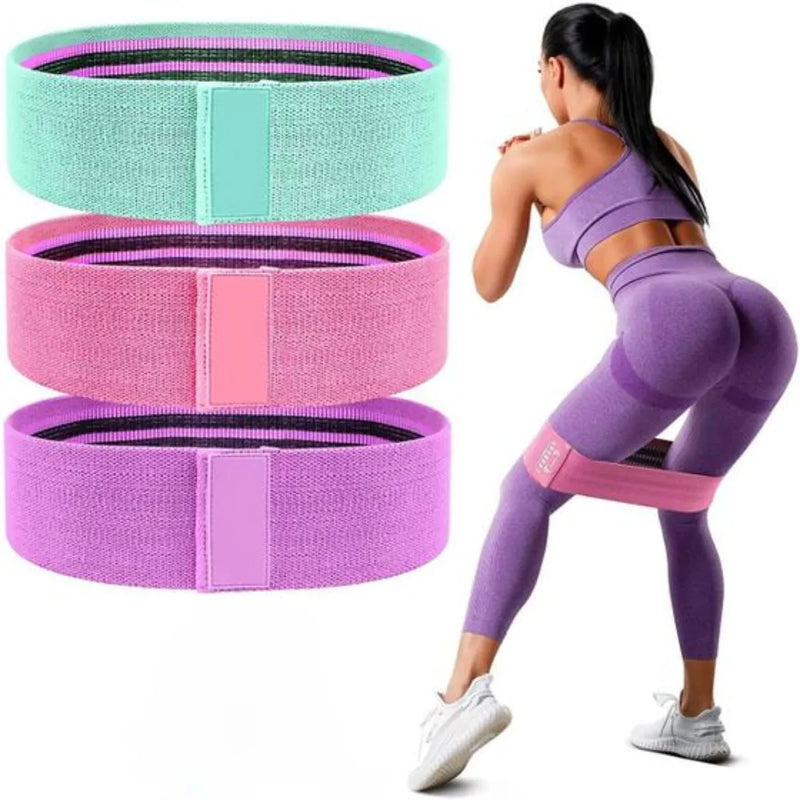 Kit 3 Faixas Elásticas De Exercício Hip Resistance Bands * PRONTA-ENTREGA *