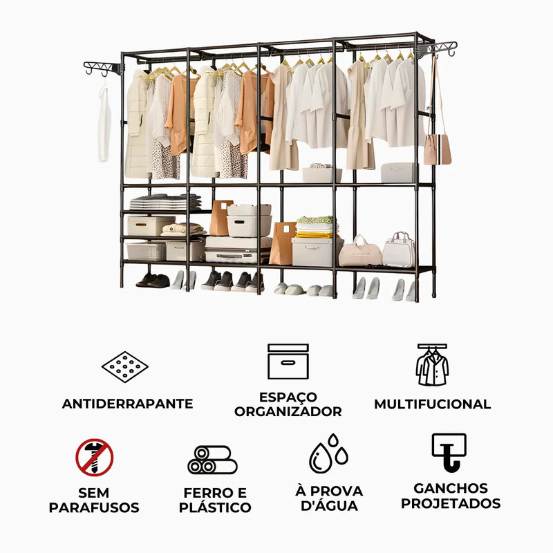 Guarda-Roupa Organizador com 4 colunas * PRONTA-ENTREGA *