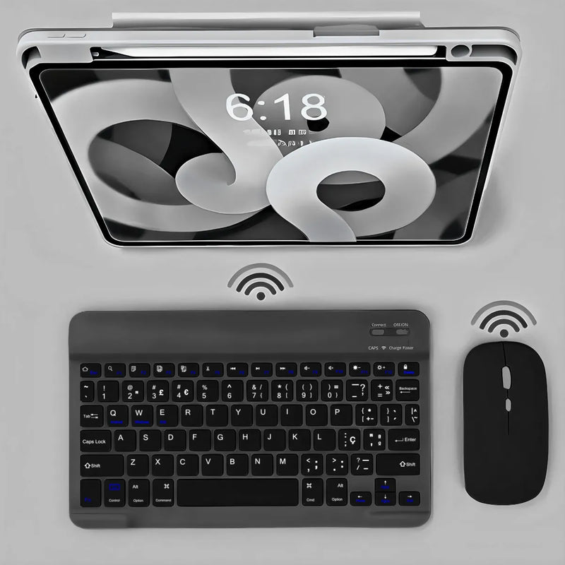 Teclado Sem Fio Bluetooth Recarregável Com Mouse * PRONTA-ENTREGA *