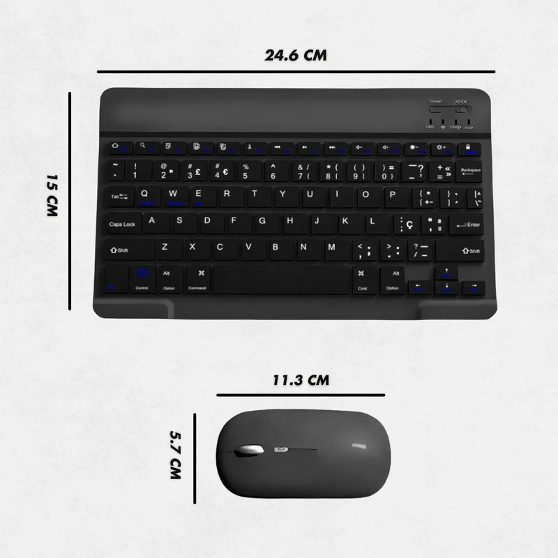 Teclado Sem Fio Bluetooth Recarregável Com Mouse * PRONTA-ENTREGA *