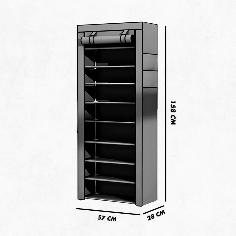 Sapateira Multiuso Para Calçados 9 Andares Com Porta Organizador Desmontável * PRONTA-ENTREGA *