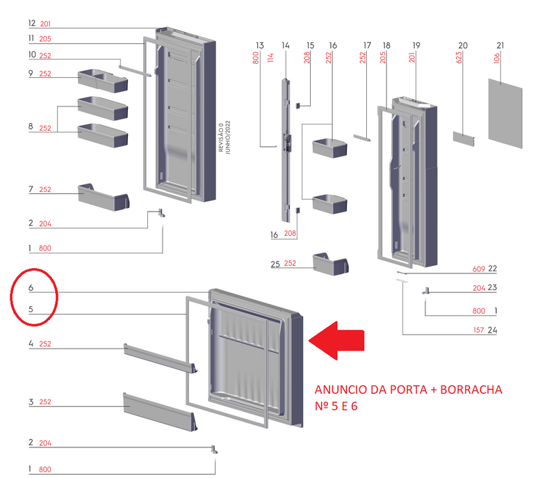 Porta Preta Freezer Refrigerador Geladeira Electrolux Im8B Código A24800511 Original ( Apenas a Porta com a Gaxeta )