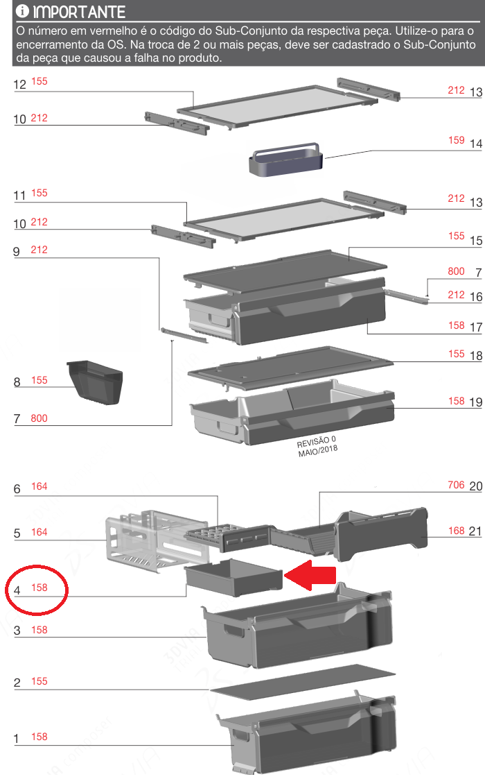 Gaveta Multi Uso Geladeira Electrolux DB84S DM84X 70204242 original