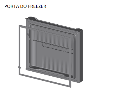 Porta Do Freezer Branca Geladeira Electrolux DB83 e DB84 A96985303 70202889 Original ( Apenas a Porta com a Gaxeta )