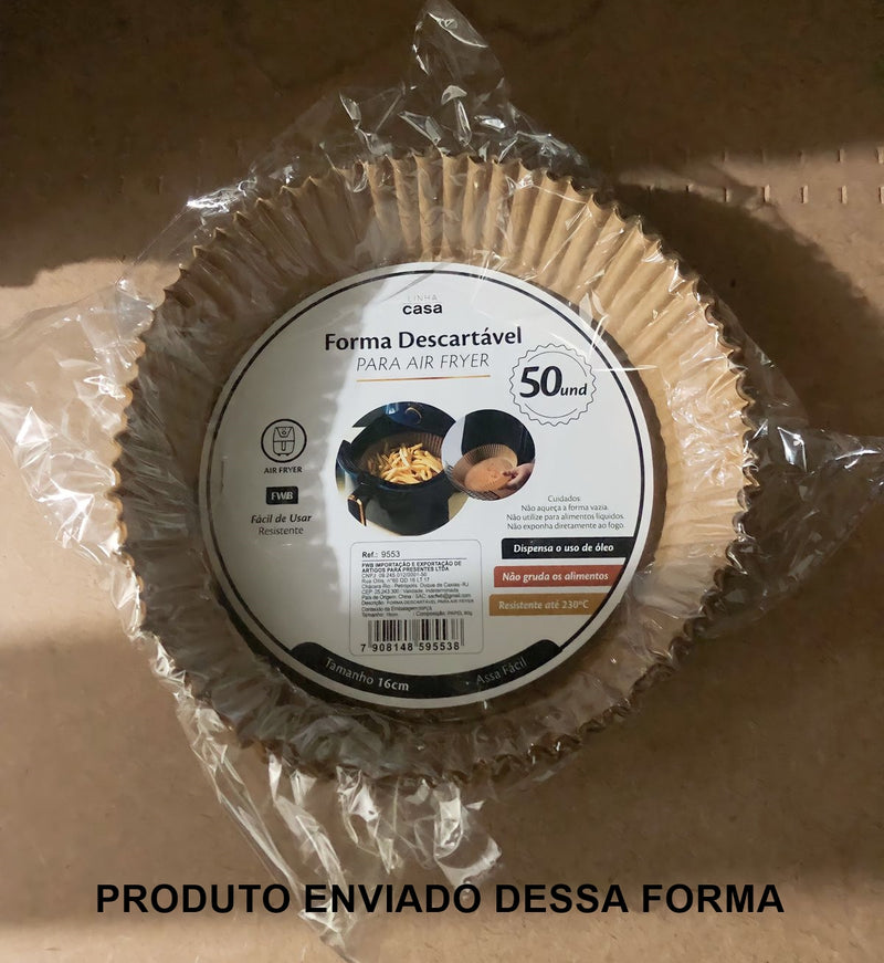 Forro de Papel Antiaderente Para Airfryer – 50 unidades * PRONTA-ENTREGA *