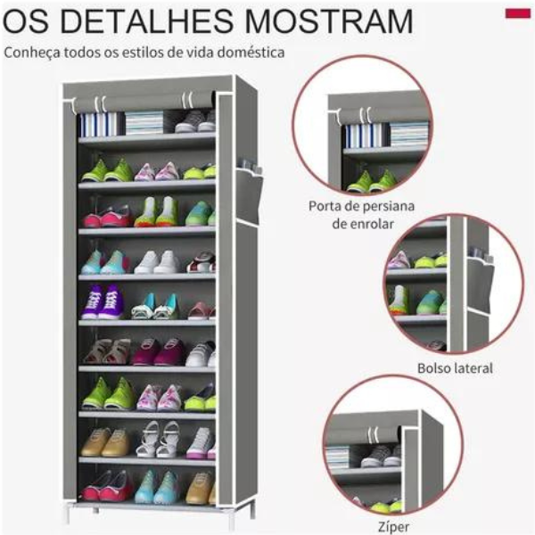 Sapateira com 9 Prateleiras para Organizar Calçados e Objeto * PRONTA-ENTREGA *