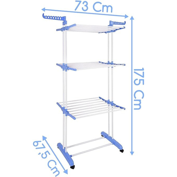 Varal Torre 3 Andares Inox Retrátil Compacto * PRONTA-ENTREGA *