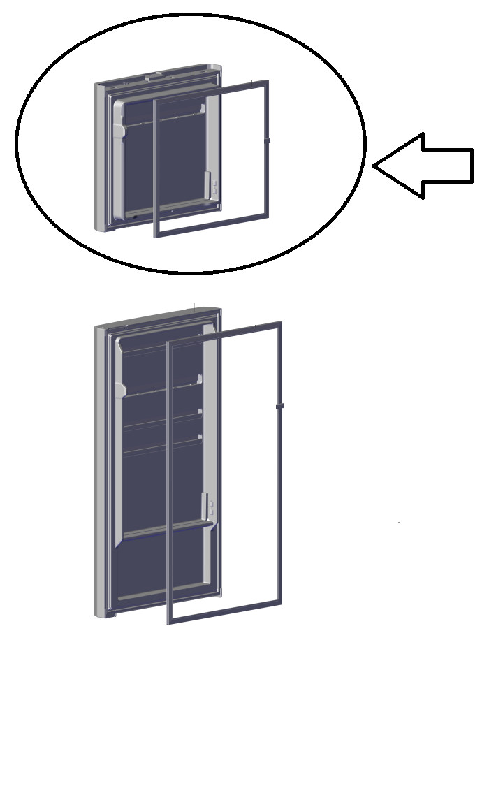 Porta Do Freezer Inox Geladeira Electrolux DF82X A99180301 A99180307 Original ( Apenas a Porta com a Gaxeta )