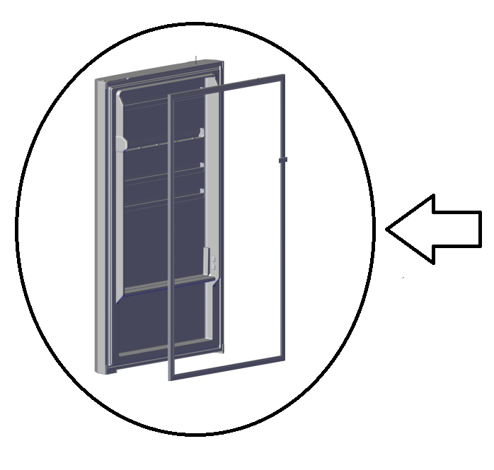 Porta Do Branca Freezer vertical Electrolux Ffe24 A99224501 70294154 Original ( Apenas a Porta com a Gaxeta )