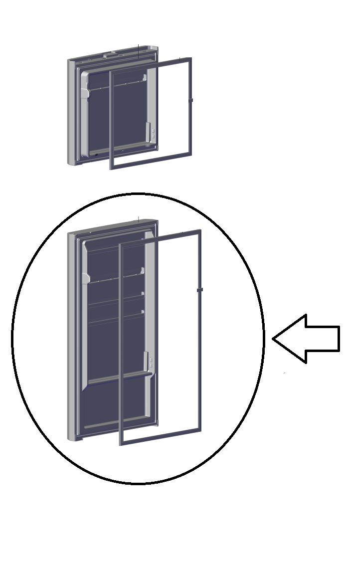 Porta Inox Refrigerador Geladeira Electrolux TF51X A04218302 A04218306 Original ( Apenas a Porta com a Gaxeta )