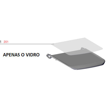 Vidro Da Tampa Lavadora De Roupas / Maquina De Lavar Electrolux Lwi13 Lpe16 Codigo A04786905 Original