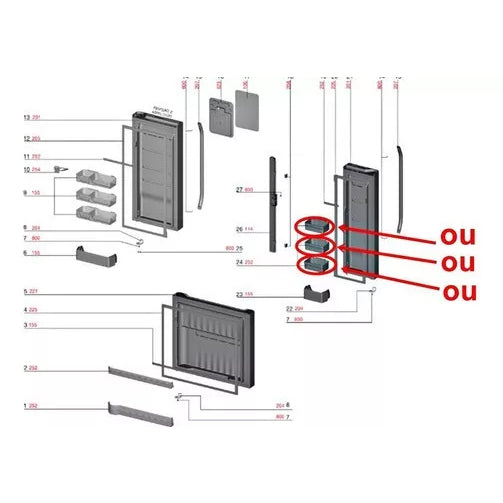 Prateleira Da Porta 1/3 Da Geladeira Electrolux Dm84X Db52 Db52X Ib52 Dt52X Db83 Ib52X Dm83X Db83X Db84 Db84X Db84S Codi