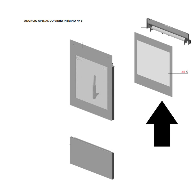 Vidro Interno Porta Forno Fogão Electrolux Fe41B Fe41S Codigo A24390802 Original