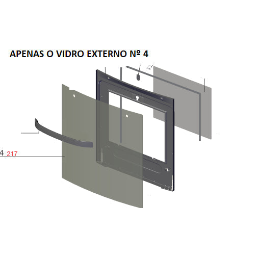 Vidro Externo Porta Forno Electrolux 56Sab 56Tab 56Eab 56Lbu 56Ebt Codigo A11380407 Original