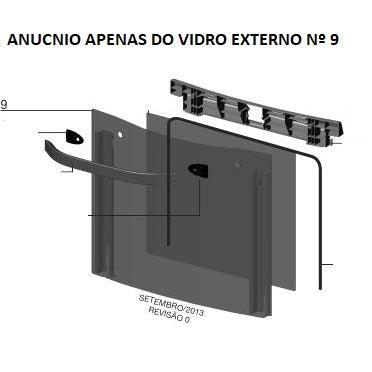 Vidro Externo Porta Forno Grande Fogão Electrolux 76Gdx 76Dgn 76Dmx Codigo 70203344 Original