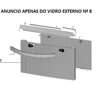 Vidro Externo Porta Forno Pequeno Fogão Electrolux 76Hl 76Dx 76Egx 76Hlx Codigo 70289978 Original