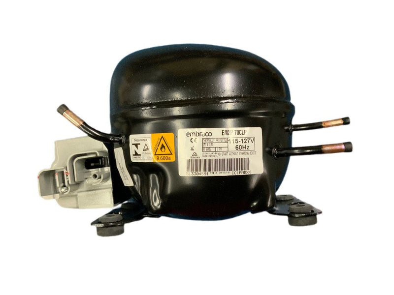 compressor em2p70 127v/60hz r600a p/ refrigerador/freezer electrolux código: a02819702 original