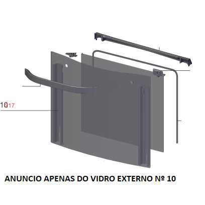 Vidro Externo Porta Forno Grande Fogão Electrolux 76Dxv 76Dxw 76Xgd 76Wdg Codigo A12811314 Original