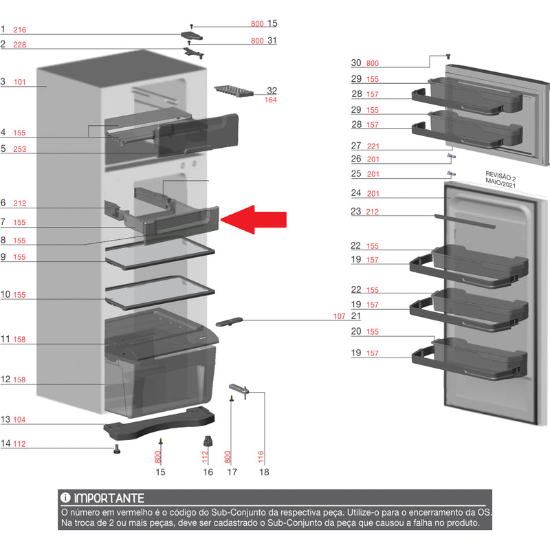 Tampa Gaveta Extra Frio Chilled Room Geladeira Electrolux Df42 Rfe39 Tw42S Dfn41 Tf39S Tf39 Tf42S Dfx41 Dfn44 Dfx44 Tf42