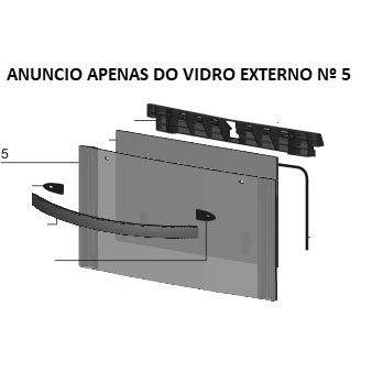 Vidro Externo Porta Forno Pequeno Fogão Electrolux 76Drb 76Rbd Codigo 70203069 Original