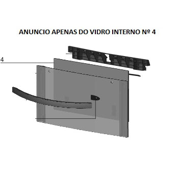 Vidro Interno Porta Forno Pequeno Fogão Electrolux 76Dpb 76Dmx Codigo A03338701 Original