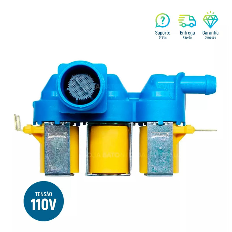 Válvula De Entrada De Agua Tripla 127V Lavadora Electrolux Ltc15 La15F Ltp12 Lp12Q Lt15F Ltp15 Lec12 Lst12 Ltr15 Lta15 C