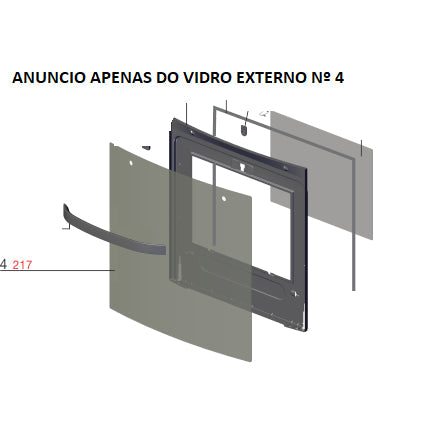 Vidro Externo Porta Forno Fogão Electrolux 56Tax 56Gxq 56Etx Codigo 70203978 Original