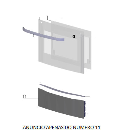 Vidro Frente Fixa Fogão Electrolux 76Srb Codigo 70001912 Original