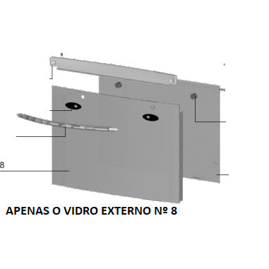 Vidro Externo Porta Forno Fogão Electrolux 56Se 56S4 56Sx 56St 56Esb 56Sl 56Ut Codigo 70294399