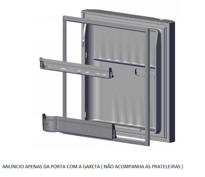 Porta Do Freezer Branca Geladeira / Refrigerador Electrolux Db53 / Db52 / Ib52 / Ib53 A99611404 70202757 Original ( Apenas a Porta com a Gaxeta )